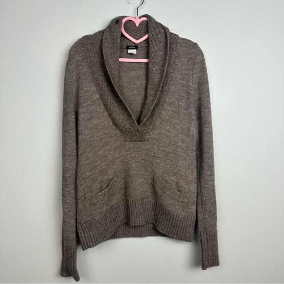 J. Crew Sweaters - J. Crew Brown V-Neck With Pockets Sweater Size Large